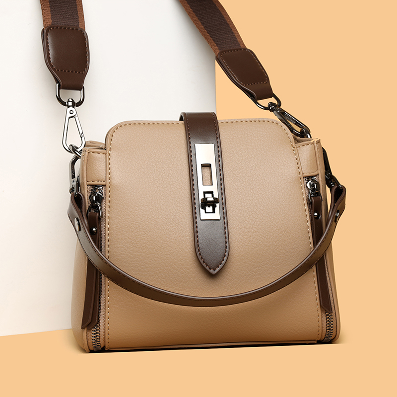 High-quality Messenger Bags For Women Luxury Crossbody Shoulder Bags Female(khaki) 360 view