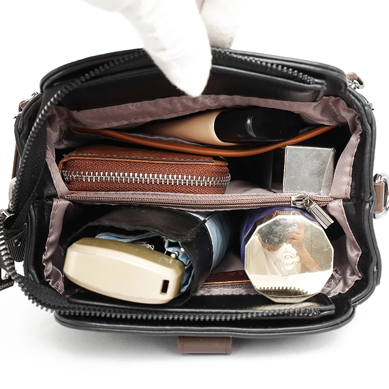 High-quality Messenger Bags For Women Luxury Crossbody Shoulder Bags Female(khaki) 360 view