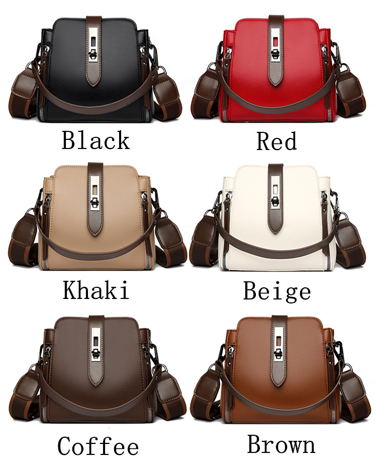 High-quality Messenger Bags For Women Luxury Crossbody Shoulder Bags Female(khaki) 360 view